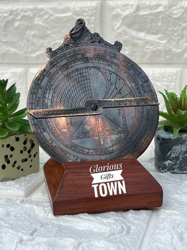 Antique brass astrolabe - brass,
