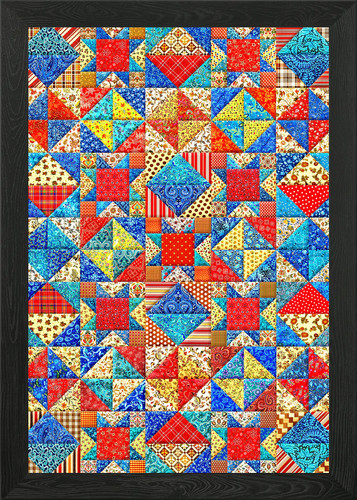 Amish quilt framed wall art - amish,
