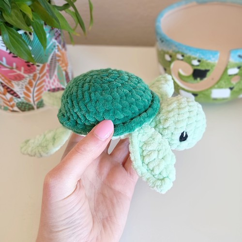 Handmade crochet turtle - handmade,