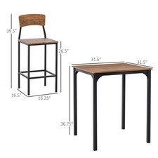 Pub Table and Chair,5-piece