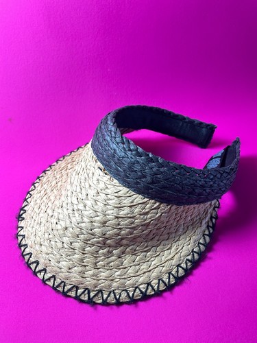 Primark beige raffia sun visor