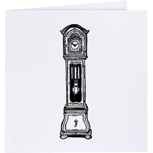 Grandfather clock greeting - greeting, /