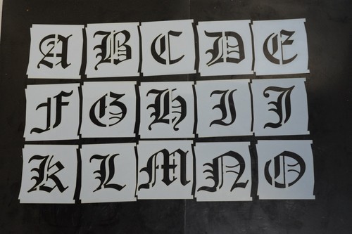 Alphabet letter stencils - letter, set