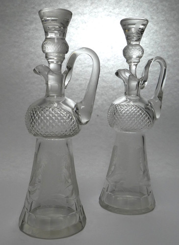 Crystal glass decanter - crystal,