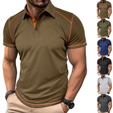 Mens Shirts Work Business Golf