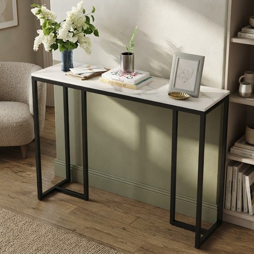Versatile white marble console - versatile,