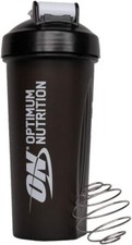 Optimum Nutrition Shaker 600ml Black/White Protein Pre Workout Bcaa Shaker Mixer