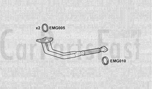 Exhaust front pipe - exhaust, to