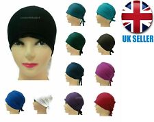 Under Scarf Bonnet 3 x Assorted  Hijab Tie Back Plain  Chemo Hat Cap