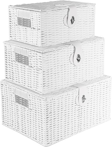 Wicker storage basket - basket, with