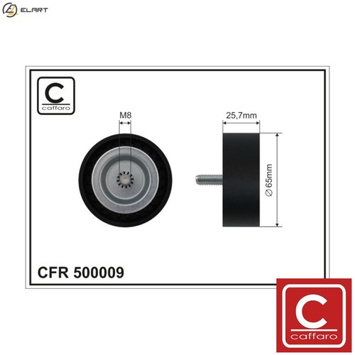Deflectionguide pulley vribbed - pulley,