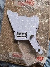Jet JJ-350 Replacement Pickguard Single w Invader Style Humbucker White Pearloid