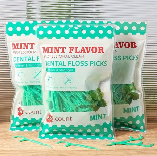 150x mint dental floss picks - mint,