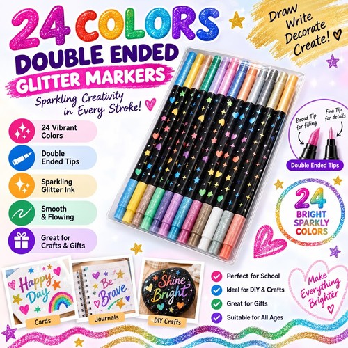 Pens colour glitter pen - 12,