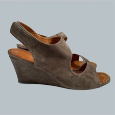 £225 Chie Mihara @ TOAST 'RICOTA' Taupe Suede Leather Wedges Sandals Shoes 39 6