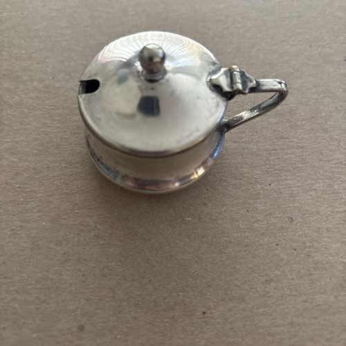 Antique silver plate mustard - silver,