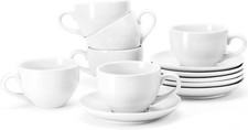 6-PK 6oz Porcelain Coffee Cup