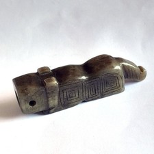 Jade Tiger Animal Carved Pendant Amulet 8cm 73g