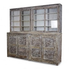 ? FREE DELIVERY ? Large Vintage Rustic Wood Cupboard Dresser Sliding Cabinet