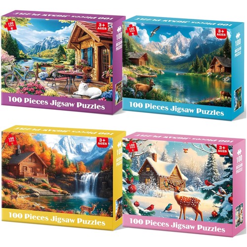 Pack 100 piece jigsaw - 4-pack, 100-piece