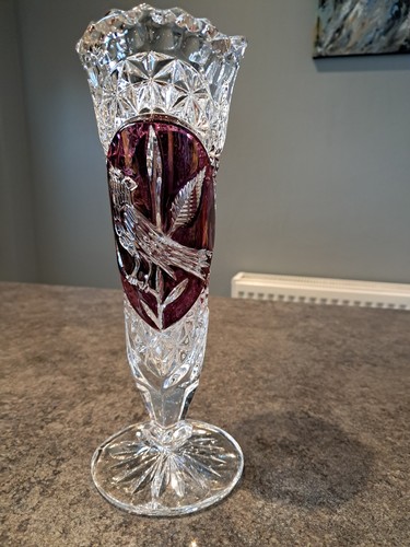 Hofbauer byrdes crystal vase - byrdes,