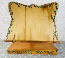 Wooden Vintage Retro Unusual Quirky Hand Made  Solid Wooden Book Stand 1992