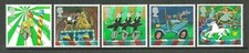GB 2002 CIRCUS EUROPA CYCLING TRICYCLE CARS CLOWNS HORSES LIONS SET MNH