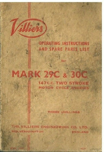 Villiers 29c 30c - 30c, 147cc