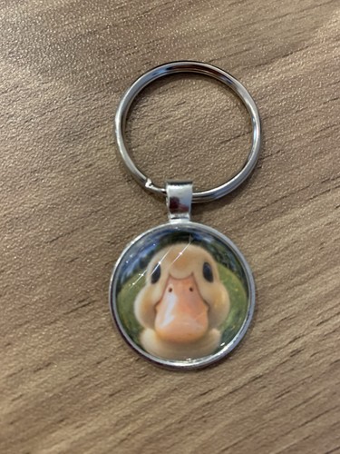 Miniature cute duckling - duckling, glass