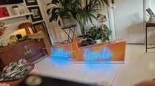 Vintage Glass Neon Toilet Signs