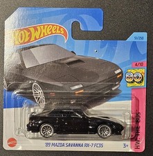 Hot Wheels '89 Mazda Savanna Rx-7 Fc3S, Black, JDM,  2023 Case, Hotwheels 