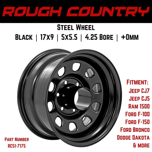 Rough country steel 17x9 - country,