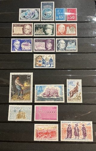 French stamps 1971 inc - french,