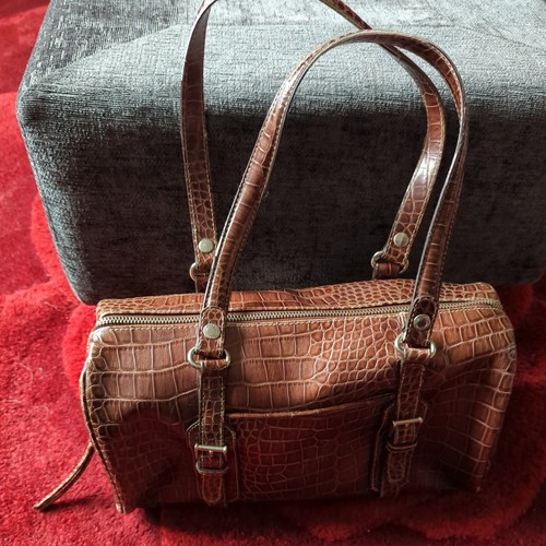 Brown crocodile skin style