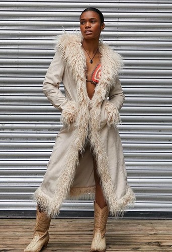 Amazing cream afghan coat - afghan, long