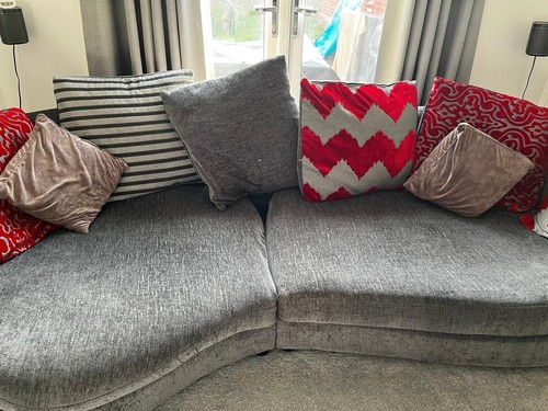 Dfs grey four seater - dfs, four-seater