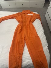 Men's Orange Prisoner Jumpsuit Boiler Suit M