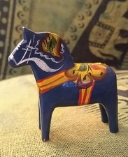 Small Blue Swedish Dala Horse