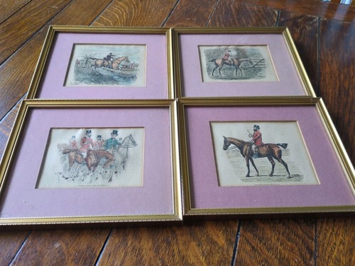 Set vintage hand colored - of,