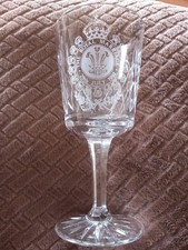 17.5cm Crystal Royal Wedding Goblet Charles And Diana 1981. Preowned Pristine