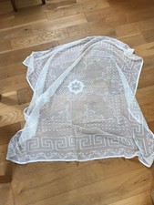 antique net lace cream cloth, throw, curtain 112 x 122 cms