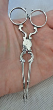 18TH CENTURY GEORGIAN c1750 SOLID / STERLING SILVER SCISSOR SUGAR TONGS