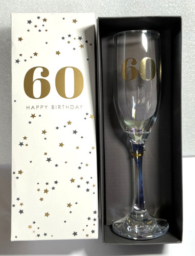 60th birthday champagne flute - champagne,