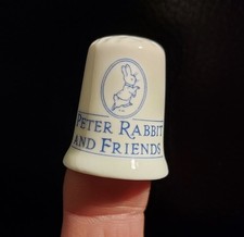 F W & Co 1995 Collectable bone China thimble ( Peter Rabbit And Friends )