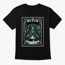 The Witch T-Shirt Gothic Occult Magic Cauldron Art Halloween Unisex Adults/Kids