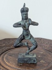 Dancing Khmer Style Apsara Buddha Statue Bronzed Metal Thai Buddhism 