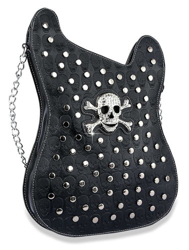 Guitar design skull studded - design,