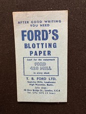 Vintage Ford's Blotting Paper Loudwater High Wycombe