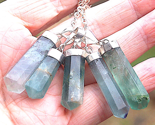 One fluorite crystal - one, pendant