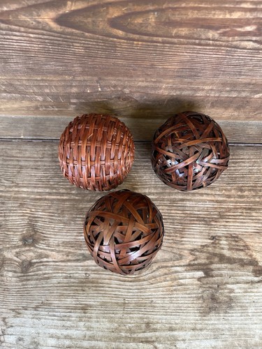 Wicker rattan balls 5 - 3-,